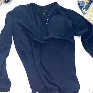 Banana republic navy long sleeve blouse